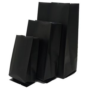 Сумка для органов из алюминиевой фольги, сложенная по бокам, черная пластиковая сумка с боковыми складками для упаковки сухого молока, черные пакеты для кофейных зерен LX6371