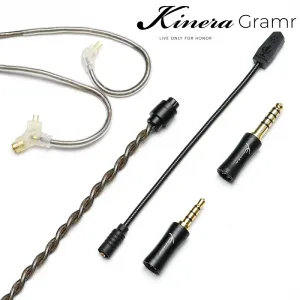 Kulaklıklar Kinera Gramr Modüler Mikrofon Bom Mikrofonu Kulaklıklar için Yükseltme Kablosu 3.5/4,4mm Gümüş Kaplama 2pin 0.78mm/mmcx konektörü1.5m