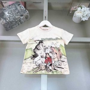 Marka Bebek Tişörtleri Hayvan Takımı Bina Desenleri Pamuk Kızlar Erkekler Kısa Kol Boyutu 90-160 CM Tasarımcı Çocuk Giysileri Yaz Çocuk Tees 24Feb20