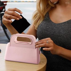 Kozmetik çantalar moda su geçirmez çanta küçük makyaj çantası güzellik torbası tuvalet çantası silikon cüzdan kadınlar için
