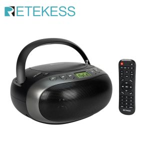 Player Retekess TR634 CD Player Player Boombox Портативный FM Stereo Radio CD Player Bluetooth USB -светодиодный дисплей пульт дистанционного управления для старшего дома