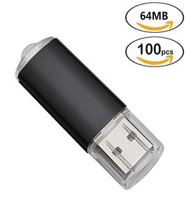 Interi 100 pezzi di unità flash USB rettangolari da 64 MB Flash Pen Drive ad alta velocità 64 M Thumb Memory Stick per PC Laptop Tablet Mu4308971