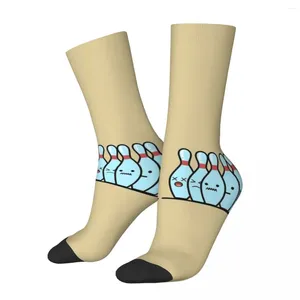 Мужские носки, забавные компрессионные носки для мужчин, веселый агрессивный шар для боулинга и пугающие значки, винтажные бесшовные мужские носки в стиле хип-хоп для мальчиков