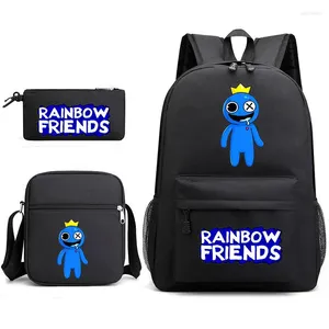 Рюкзак Game Rainbow Friend Школьная сумка через плечо Пенал Набор для детей Студенты