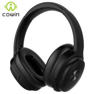 Kulaklıklar Cowin SE7 FONE ANC ACC ACTIGE GÜRÜLTÜK Bluetooth Kulaklıklar Kablosuz Kulaklık Telefonlar için Aptx Mikrofon 30dB Seviye