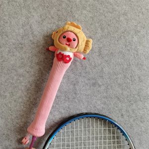 Sevimli kunduz badminton raket sapı kapak peluş bebek kavrama koruyucular handcraft hediye 240223