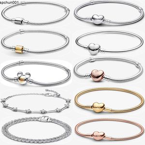 Pulseiras de grife para mulheres natal novo feriado jóias moda luxo presente diy caber pandoras tronos ouro pulseira de alta qualidade conjunto com caixa original {categoria}