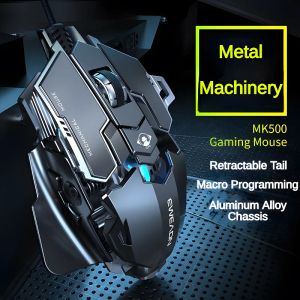 Mice New Mechanical Wired Gaming Mouse 9 Key Macro Definition 12800 DPI Color Backlit Game Player Computer Peripheral for Windows PC
