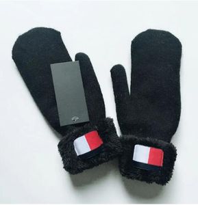 Теплые вязаные перчатки Дизайнерские перчатки Варежки Теплые зимние перчатки для женщин и мужчин Женские бархатные осенне-зимние утепленные и флисовые уличные шерстяные перчатки