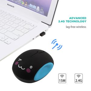 Ratos Chyi 2.4G Mini Mouse Sem Fio Silencioso Recarregável USB Ratos Bonitos Desenhos Animados Design Presente do Miúdo Mouse Óptico para PC Laptop