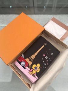 Классический модный кожаный кошелек известного дизайнера для мужчин и женщин, кошелек, роскошная дизайнерская сумка для смены карманов, паспортная книжка, сумка для карточек, M68493
