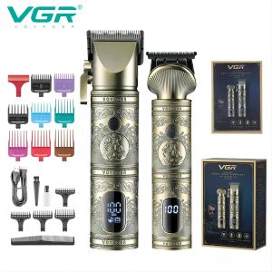 Trimmers VGR Vintage Hair Clipper Set Professional Mens Trimmer Set Electric Hair Cutting Machine для парикмахера V670