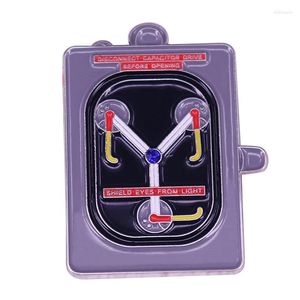Broches Flux Capacitor Back Future BTTF Time Travel Doc Brown Lapel Pin Gift