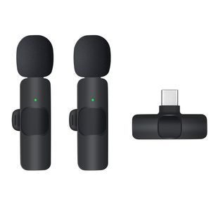2.4GHz Kablosuz Lavalier Mikrofon Taşınabilir Sesli Video Kayıt Kalıcı Materis ve Akıllı Yongalı Mini Mikrofon