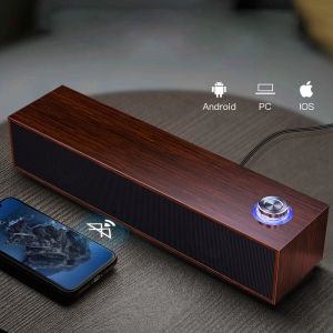 Hoparlörler Ev Sineması Kablolu Bluetooth Hoparlör Bilgisayar Subwoofer Yankı Duvar Sesli Masaüstü Ahşap Ses Kutusu Hifi Stereo Kart Müzik Merkezi