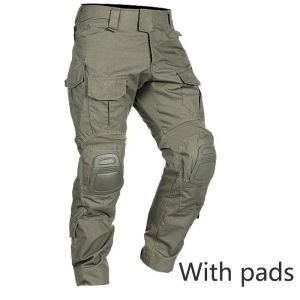 Pantolon G3 Erkek Taktik Pantolon Askeri Giyim Kamp Kargo Pantolon ABD CP Ordu Airsoft Kamuflaj Paintball Savaş Pantolon +Pads