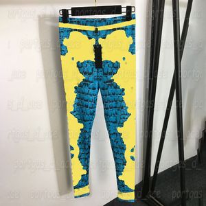 Impressão feminina leggings calças marca cintura elástica apertada legging calças de luxo designer esportes calças de fundo