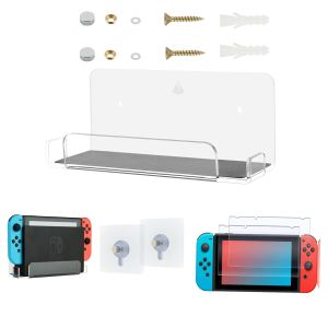 Подставки Nintend Switch, настенное крепление, держатель для док-станции, клейкая небольшая полка, плавающая подставка для Nintendo Switch NS, экономия места при хранении