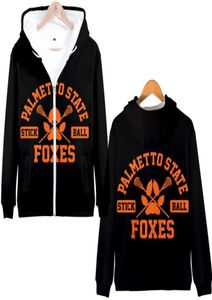 Foxhole Court Palmetto State Foxes Lacrosse Jersey Wilds Minyard Josten Unisex 3D Hoodie Zipper Kapşonlu Sweatshirt Outerwear1019362