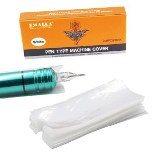 Aksesorlar 200pcs/Bag Dövme Kalem Makinesi Çantalar Kollu Dövme Makinesi Kalem Aksesuar Koruma Çantaları için Kapaklar