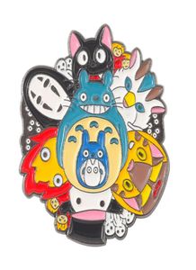 Симпатичная коллекция персонажей аниме, эмалированная булавка, безликий мужской значок «Мой сосед Тоторо», детская брошь, аксессуары для любителей аниме, номер fac3695203