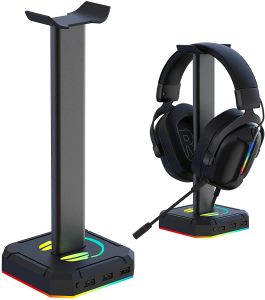 Kulaklıklar Bigone Kulaklık Stand RGB Işığı ile Oyun Kulaklık Tutucu Çoğu oyun kulaklık/Bluetooth kulaklık/telefon kulaklığı için standı