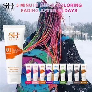 9 renk 5 dakikalık boyama bakımı Saç maskesi boya Nontoksik DIY renk 15 gün boyunca mavi gri mor 100ml 240226