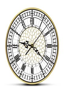 Часы Биг Бен Современные Настенные Часы Ретро Бесшумные Не Тикающие Настенные Часы Английский Домашний Декор Великобритания Лондон Подарок X0701137011