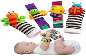 2024 плюшевые игрушки, детские носки с животными, погремушки, погремушки на запястье, поиск ног, детские игрушки Lamaze