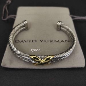 DY Designer David Bangle Yurma X 10 мм Браслет для женщин DY Высокое качество Station Cable Cross Коллекция Винтажная этническая петля-обруч Панк-ювелирная группа Fahion Luxury 703