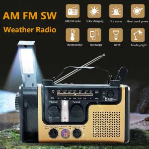 Чарджерс экстренная солнечная батарея ручная рукоятка Радио 2000mah телефонная зарядное устройство Power Bank SOS AM/FM/SW Погода