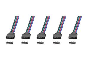 Şeritler 20 PC SET 4 PIN RGB Konektörleri 3528 SMD LED şerit ışıkları için Tel Kablosu LB881948630