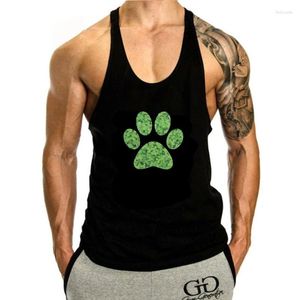 Erkek Tank Tops St Patricks Günü - Köpek Siyah Yetişkin Top Erkek Erkek Kadın