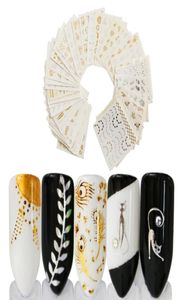 30 шт. 3D золотистые, серебряные наклейки для ногтей с перьями и цветами, паук, дизайн, наклейка для украшения ногтей, дизайн ногтей, маникюр3493644