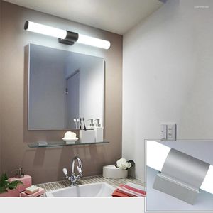 Настенные светильники, светодиодные зеркальные светильники, водонепроницаемая трубка, 12 Вт, 16 Вт, 22 Вт, 85-265 В, современное акриловое освещение для ванной комнаты