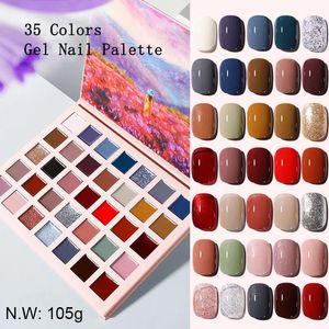 162435 цветов, однотонная палитра гелей для ногтей, японский набор для рисования кремом и грязью для художественного дизайна, полупостоянный УФ 2472105g 240219