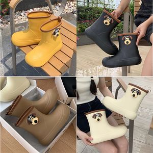 Rainboots kadınlar kaymaz yağmur botları yetişkin su ayakkabıları mavi kırmızı mor kahverengi gri rahat su geçirmez botlar gai uzun sarkıklar 36-42