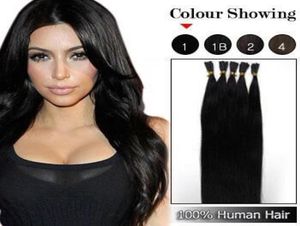 I Tip Füzyon Saç Uzantıları 18 20 Doğal Saç Uzantıları Keratin 1g S 100g PC Stick Indian Remy İnsan Saç Uzantısı 6847965