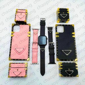 3IN1 3-часовые костюмы для iPhone 15 14 13 Pro Max 12 11 XS XR X 8 P Обложка мобильного телефона AirPods 2 3 3 Watch Band Luxury Fashion Meath