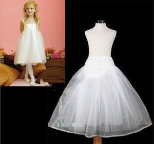 2015 Üç Circle Hoop Beyaz Kızlar039 Petticoats Balyats Çocuk Çocuk Elbise Slip Çiçek Kız Etek Petticoat 5683676