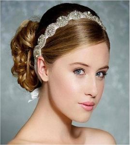 Gümüş Kristal Kafa Bantları El Yapımı Gelin Saç Aksesuarları Vintage Düğün Aksesuarları Saç Bantları Eşleştirilmiş Peçe ve Bilezikler Kullanılabilir 5350506