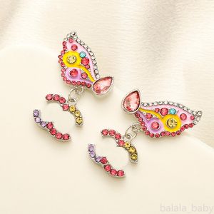 Kadınlar için lüks kolye püskül küpeler kelebek tasarımcı takı kadınlar damızlık küpe nişan severler hediye