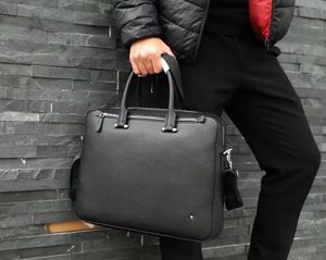 2024. Оригинальная модель 8001-1, популярный мужской портфель Montblanc, оригинальная воловья кожа, сумка, сумка через плечо, сумка для компьютера, сумка для документов, необходимая для деловых поездок, сумка из воловьей кожи.