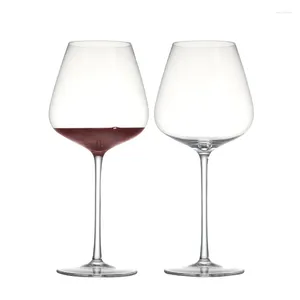 Набор бокалов для вина из 2 900 мл бессвинцового хрусталя красного цвета, высококачественная стеклянная посуда ручной работы для свадьбы, семейной вечеринки
