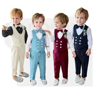 Suits Bebek Çocuk Fotoğraf Takım Takım Yeni doğan 1 Yıllık Tören Kostüm Çocuk Günü Performans Takım Erkekler Resmi Gelinlik