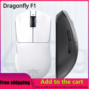 Мыши оригинал Dragonfly F1 мыши Wired Wiredless 2,4G DualMode Легкий дизайн PAW3395 Эргономика киберспорта Gaming Mouse