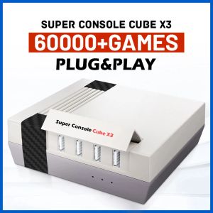 Konsollar Süper Konsol Küpü X3 DC/Sega Satürn/Arcade için 60000 Oyun 8K/4K HD Android TV Kutusu Oyun Oyuncusu