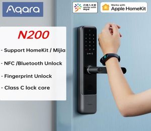 AQARA N200 Akıllı Kapı Kilidi 3D parmak izi şifresi NFC Kilit açma C Sınıfı Kapı Zili Desteği ile Mekanik Kilit Mijia Apple Homekit 202458066