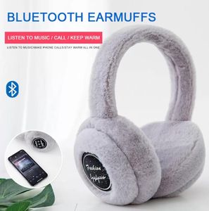 Kablosuz Bluetooth Mikrofon Müzikli Kulaklıklar Stereo Kulaklık Kış Kulakları Kadınlar İçin Sıcak Kış Band Kulaklık Hediye 3728739