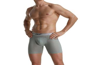 MEN039S Şort 5xl Buz İpek Anti -Sürtünme Bacakları Uzun iç çamaşırı konforlu Erkekler Düzeyler İnce Streç Boksörler Erkek Panti2857004
